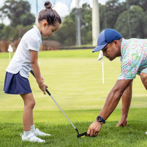 Ultimate 27 Inch Junior Mallet Putter for Kids with Stainless Steel Shaft and Headcover Green/Yellow