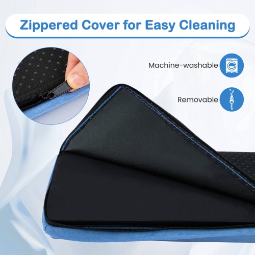 Costway 7 FT Folding Balance Beam Foam Floor Gymnastic Beam with Carrying Handles Blue/Purple/Khaki