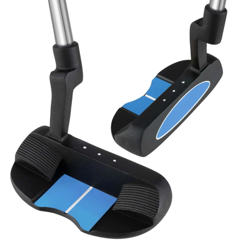Putter de maillet Junior de 30 po d'Ultimate pour enfants avec tige en acier inoxydable et couverture bleu/rose