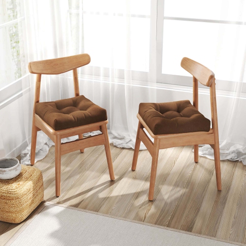 Costway 2PCS 21" x 21" Patio Chair Seat Cushion Pads Indoor/Outdoor