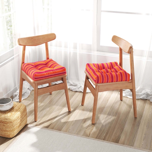 Costway 2PCS 21" x 21" Patio Chair Seat Cushion Pads Indoor/Outdoor