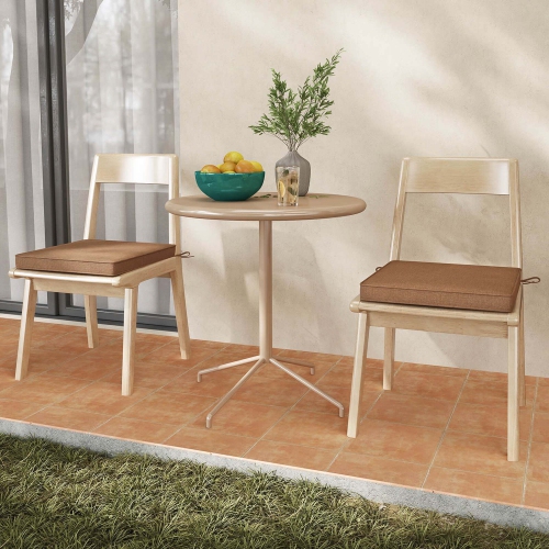 Costway Outdoor Chair Cushion Set of 2/4/6 Waterproof Fade-Resistant Olefin Seat Cushions Brown/Navy/Gray/Black