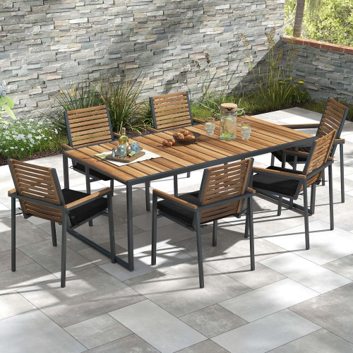 Costway Outdoor Chair Cushion Set of 2/4/6 Waterproof Fade-Resistant Olefin Seat Cushions Brown/Navy/Gray/Black