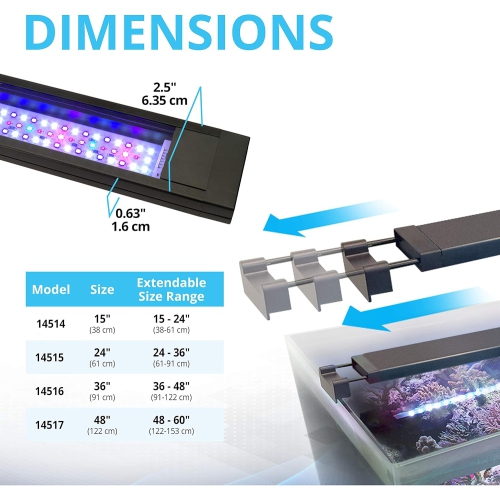 Fluval Sea Marine 3.0 LED Aquarium Lighting for Coral Growth, 32 Watts, 24-34 Inches