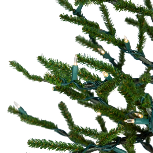 Alpine Coral Artificial Christmas Tree with Metal Base - 3' - Clear Lights