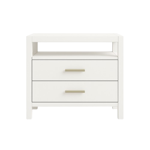 VAST Bedside Cabinet 2 Drawers - White
