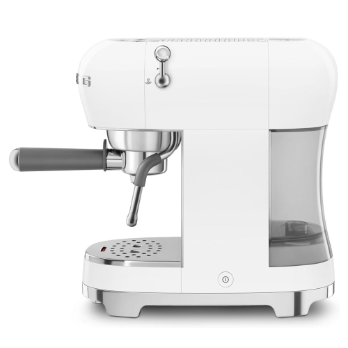 Open Box- Smeg ECF02WHUS 50's Style Manual Espresso Machine with 15 Bar Pressure -White
