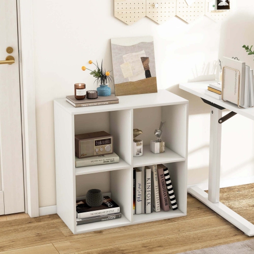 Costway 4/6/8/9-Cube Open Bookshelf with Anti-tip Kits Home Modern Style Storage Shelf for Study