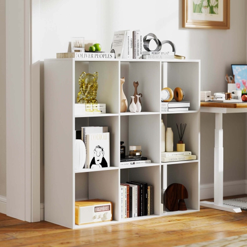Costway 4/6/8/9-Cube Open Bookshelf with Anti-tip Kits Home Modern Style Storage Shelf for Study