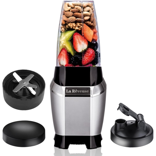 La Reveuse Personal Smoothie Blender 600W with 20 oz BPA-Free Travel Bottle, Dishwasher Safe
