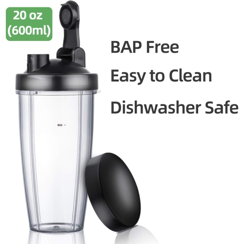 La Reveuse Personal Smoothie Blender 600W with 20 oz BPA-Free Travel Bottle, Dishwasher Safe