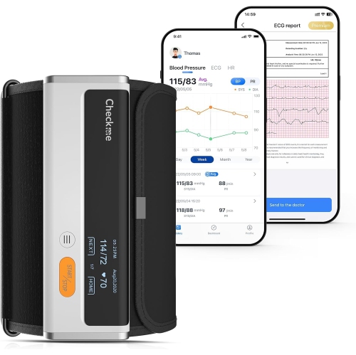 Image 1 of 5.. Checkme Bluetooth Blood Pressure Machine with ECG Function and Mobile App - BP2
