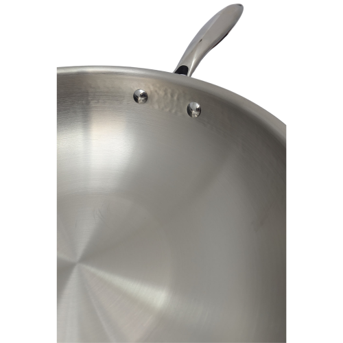 Verka 3-Ply Stainless Steel Copper Hammered Wok, 28cm