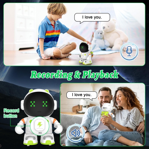 Intelligent Robot Toy: Interactive Astronaut Space Robot Toy with Touch, Voice Recognition, Singing, Dancing, and Recording