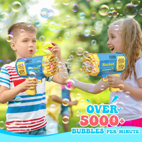 Electric Bubble Machine: Outdoor Wedding Bubble Launcher, Toy Bubble Gun Gift for 3-8 Years Old Boys and Girls