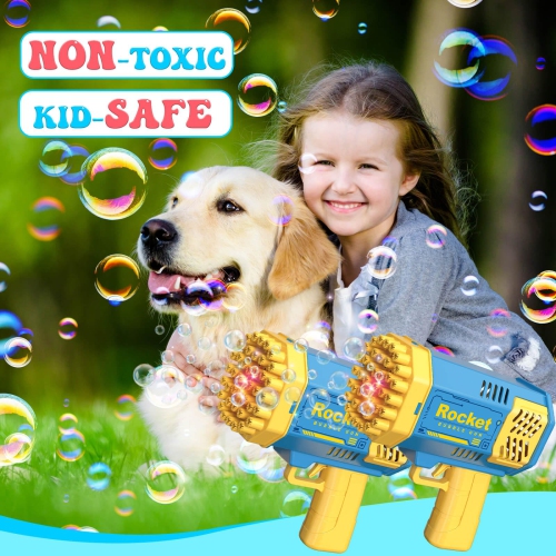 Electric Bubble Machine: Outdoor Wedding Bubble Launcher, Toy Bubble Gun Gift for 3-8 Years Old Boys and Girls