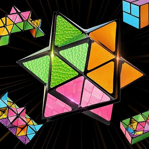 Magic Star Cube: Magic Puzzle Cube Set, Deformable Geometric 3D Puzzle Toy, Educational Toys for Boys and Girls