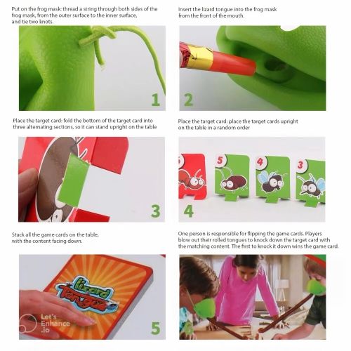 Jeu de société Frog Mouth Sticking Out Tongue&nbsp;: Ensemble de jeu pour 4 joueurs, jouets éducatifs pour garçons et filles