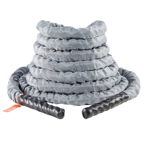VEVOR 1.5 Inch Diameter 30Ft Length Polyester Exercise Rope, Battle Rope, Battle Exercise Equipment with Protect Sleeve & Anchor, Heavy Weighted Rope