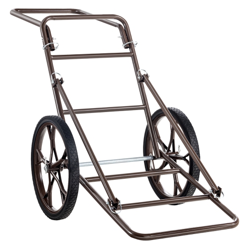 Image 1 de 9.. VEVOR Deer Cart, 500 LBS Capacity Folding Game Cart, Deer Cart Game Hauler with 17" Big Rubber Wheel & Ergonomic Handle, Heavy-Duty Game Cart