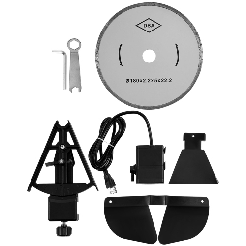 VEVOR 10-inch Wet Tile Saw with Stand, 65Mn Steel Blade, 4500 RPM Motor, Tile Cutter Wet Saw with Water Reservoir and Casters, 0-45 Degrees Miter