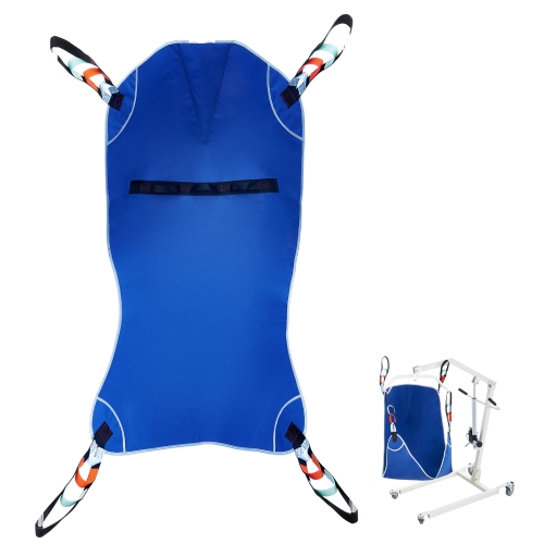 Image 1 de 9.. VEVOR 600LBS Universal Full Body Patient Lift Sling - Large, Patient Lift Medical Sling for Easy Transfer and Bathing, Polyester Patient Aid Transfer