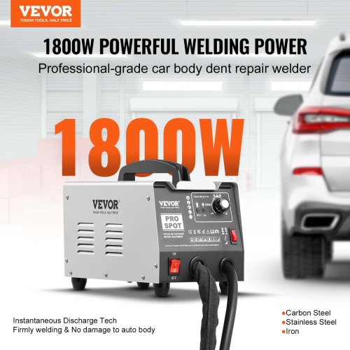 VEVOR 110V Stud Welder Dent Repair Kit, Auto Body Spot Welding Dent Puller Machine with 7 Welding Modes & Adjustable Power, 1.8KW Spot Welder Dent