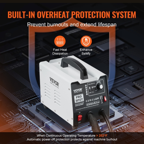 VEVOR 110V Stud Welder Dent Repair Kit, Auto Body Spot Welding Dent Puller Machine with 7 Welding Modes & Adjustable Power, 1.8KW Spot Welder Dent