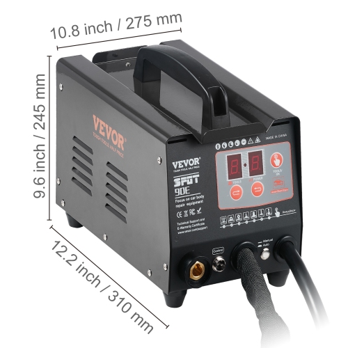 VEVOR 3KW Spot Welder Dent Puller, Stud Welder Dent Repair Kit with 2 Welding Guns, Auto/Manual Welding & 7 Modes, 110V Auto Body Spot Welding Dent