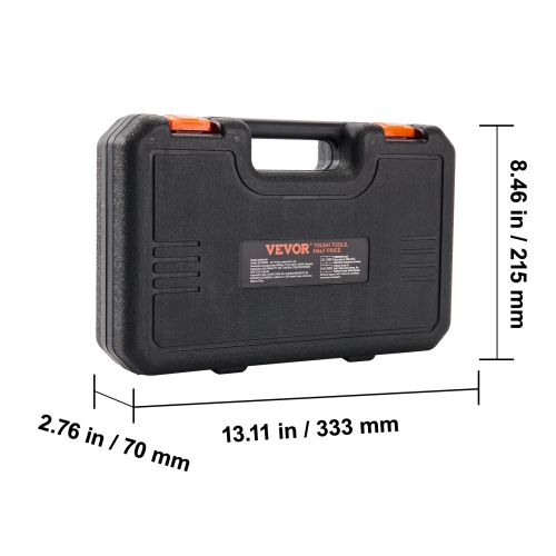 VEVOR 1/2" Drive Impact Socket Set, 9 Piece Deep Socket Set Metric 29-38mm, 6 Point Cr-Mo Alloy Steel for Auto Repair, Easy-to-Read Size Markings,