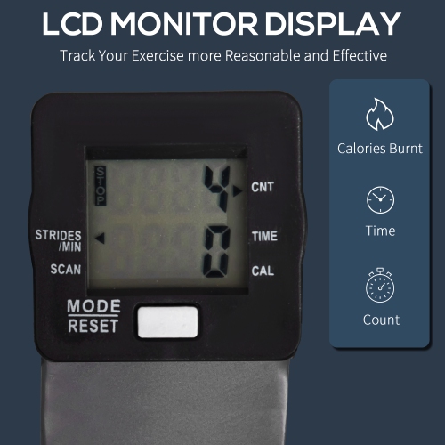 Soozier Twist Stair Stepper Exercise Machine with Rocking Handlebars, Cardio Climber Exercise Equipment with Hydraulic Resistance, LCD Display for