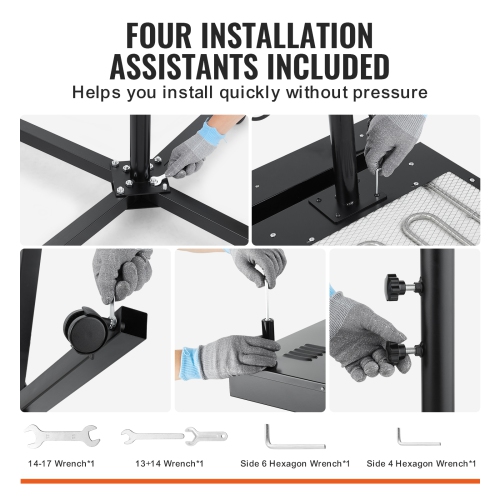 VEVOR 16x16 inch Pro Flash Dryer, Upgrade 1800W Electrical Control Box Flash Dryer with Height Adjustable Stand, 360° Rotation, X-Shaped Base, Steel