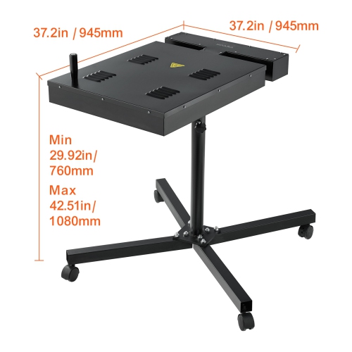 VEVOR 16x16 inch Pro Flash Dryer, Upgrade 1800W Electrical Control Box Flash Dryer with Height Adjustable Stand, 360° Rotation, X-Shaped Base, Steel