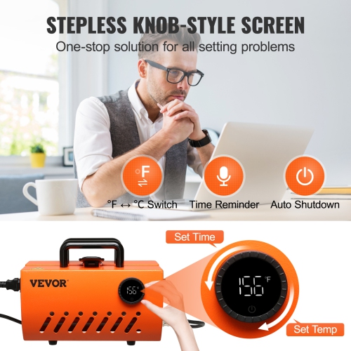 VEVOR 30oz Mug Heat Press Machine, Tumbler Heat Press, Sublimation Transfer 11-15oz 16-25oz 30oz Straight Skinny Tumblers, with Heat-resist Gloves,