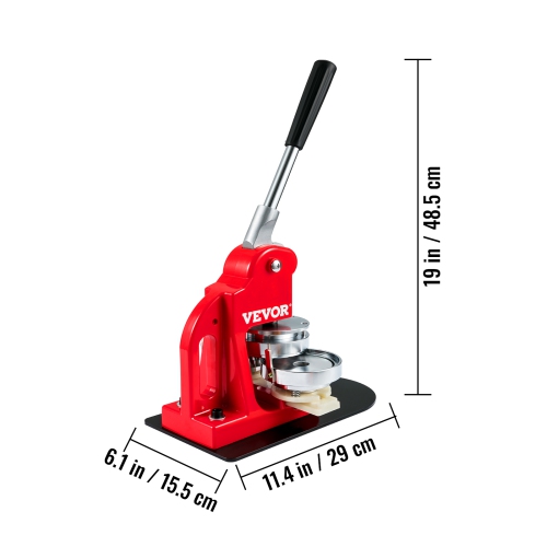 VEVOR 75 mm/3 inch Button Maker Machine, Badge Punch Press Kit, Children DIY Gifts Pin Maker, Button Making Supplies with 500pcs Button Parts &