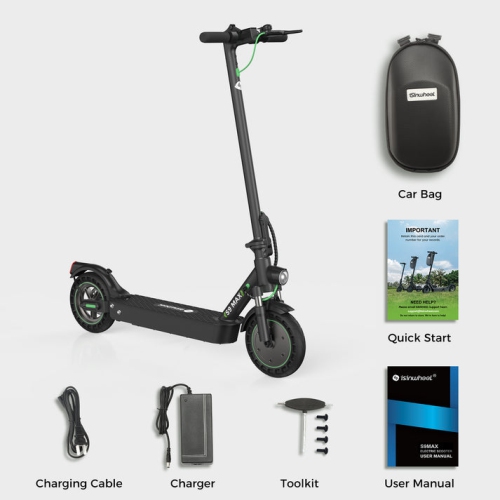 isinwheel S9MAX Folding Adults Electric Commuting Scooter - Black