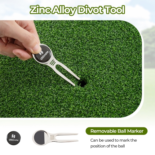 Gymax Golf Gift Set for Men w/ Golf Balls Golf Tees Golf Towel Golf Belt Golf Hat