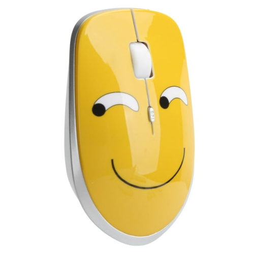 2.4GHz wireless mouse with squinting expression, silent wireless mouse, portable optical mouse, cartoon computer mouse