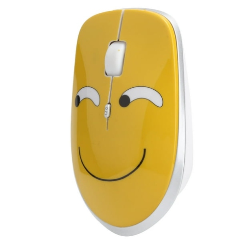 2.4GHz wireless mouse with squinting expression, silent wireless mouse, portable optical mouse, cartoon computer mouse