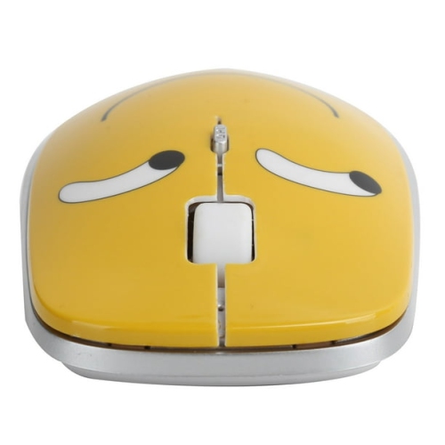 2.4GHz wireless mouse with squinting expression, silent wireless mouse, portable optical mouse, cartoon computer mouse
