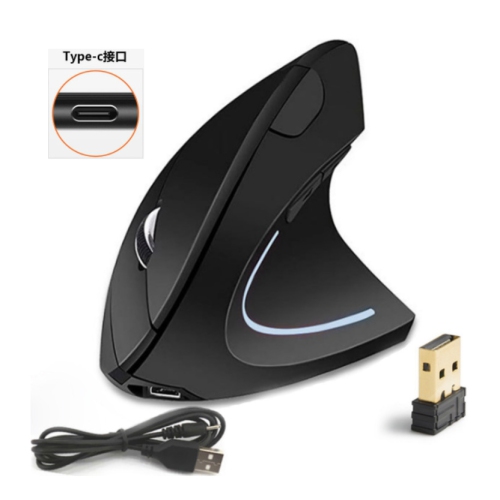 Three-speed ergonomic optical mouse-1600DPI, page turning key, energy-saving design, suitable for office/home use [2.4G charging model] [Bluetooth