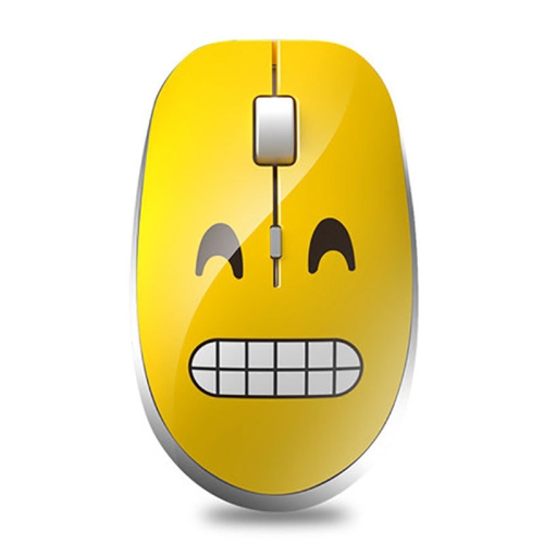 Souris sans fil 2,4&nbsp;GHz avec expression de grincement, souris sans fil silencieuse, souris optique portative, souris d'ordinateur de dessin animé