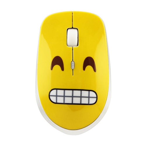 Souris sans fil 2,4&nbsp;GHz avec expression de grincement, souris sans fil silencieuse, souris optique portative, souris d'ordinateur de dessin animé