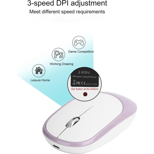 Bluetooth dual-mode wireless mouse, charging and silent, computer notebook office game luminous wireless mouse
