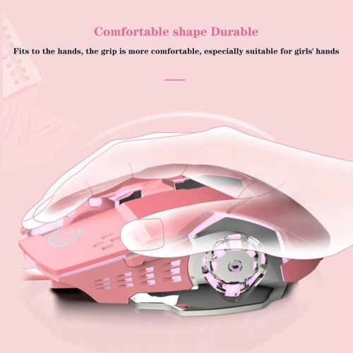 Rechargeable 2.4G wireless mouse - silent click, 6 buttons, adjustable 1200/1600/2400 DPI, 10m range, USB receiver, compact design, for PC/laptop