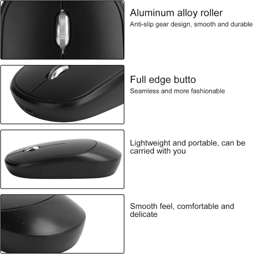 Bluetooth dual-mode wireless mouse, charging and silent, computer notebook office game luminous wireless mouse