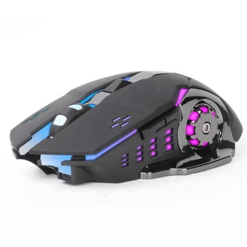 2.4GHz Wireless Mechanical Mouse Rechargeable Wireless Gaming Mouse 1600DPI Silent Computer Home Office E-sports Game（silver）