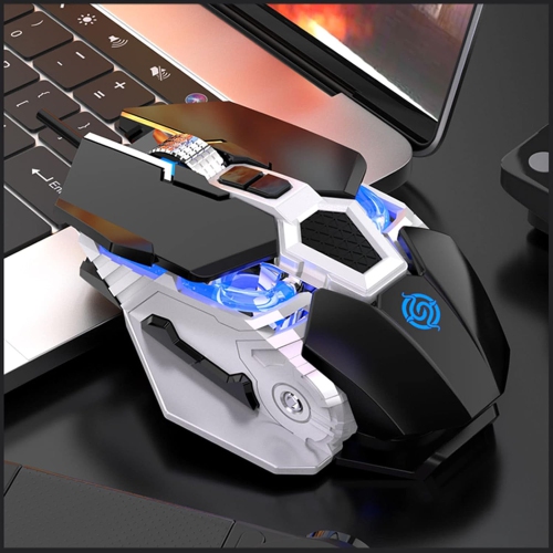 Black 5600 DPI Silent Gaming Mouse - Ergonomic Design, RGB Breathing Light, Plug and Play, No Driver Required, 9-Button USB Mouse, Suitable for PC/Mac