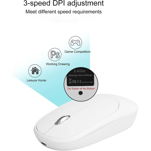 Bluetooth dual-mode wireless mouse, charging and silent, computer notebook office game luminous wireless mouse