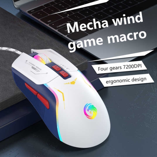 Illuminated Gaming Mouse - 6 Programmable Buttons, RGB Lighting, Ergonomic Design, Suitable for Office and Esports, Suitable for PC, Laptop, Desktop